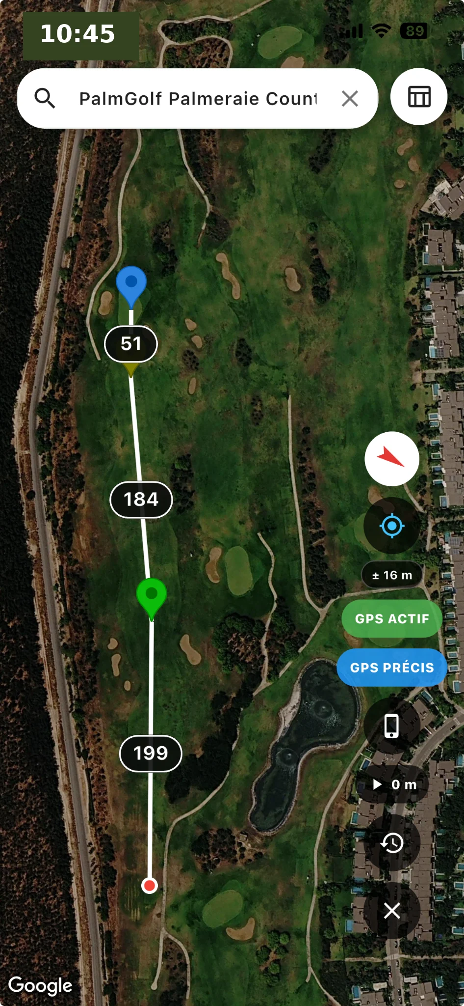 Another QasGolfPro satellite GPS example